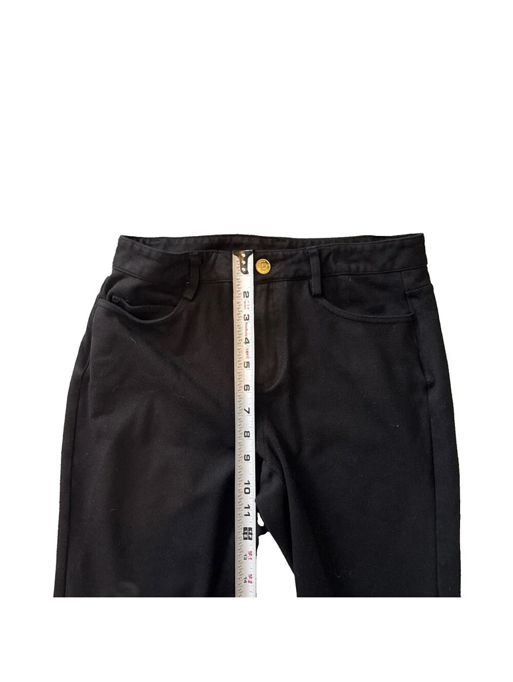 Michael Kors Women's Black Skinny Stretch Ponte Pants High Rise Size S